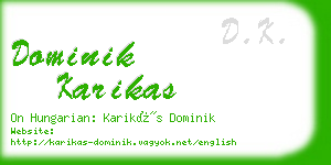 dominik karikas business card